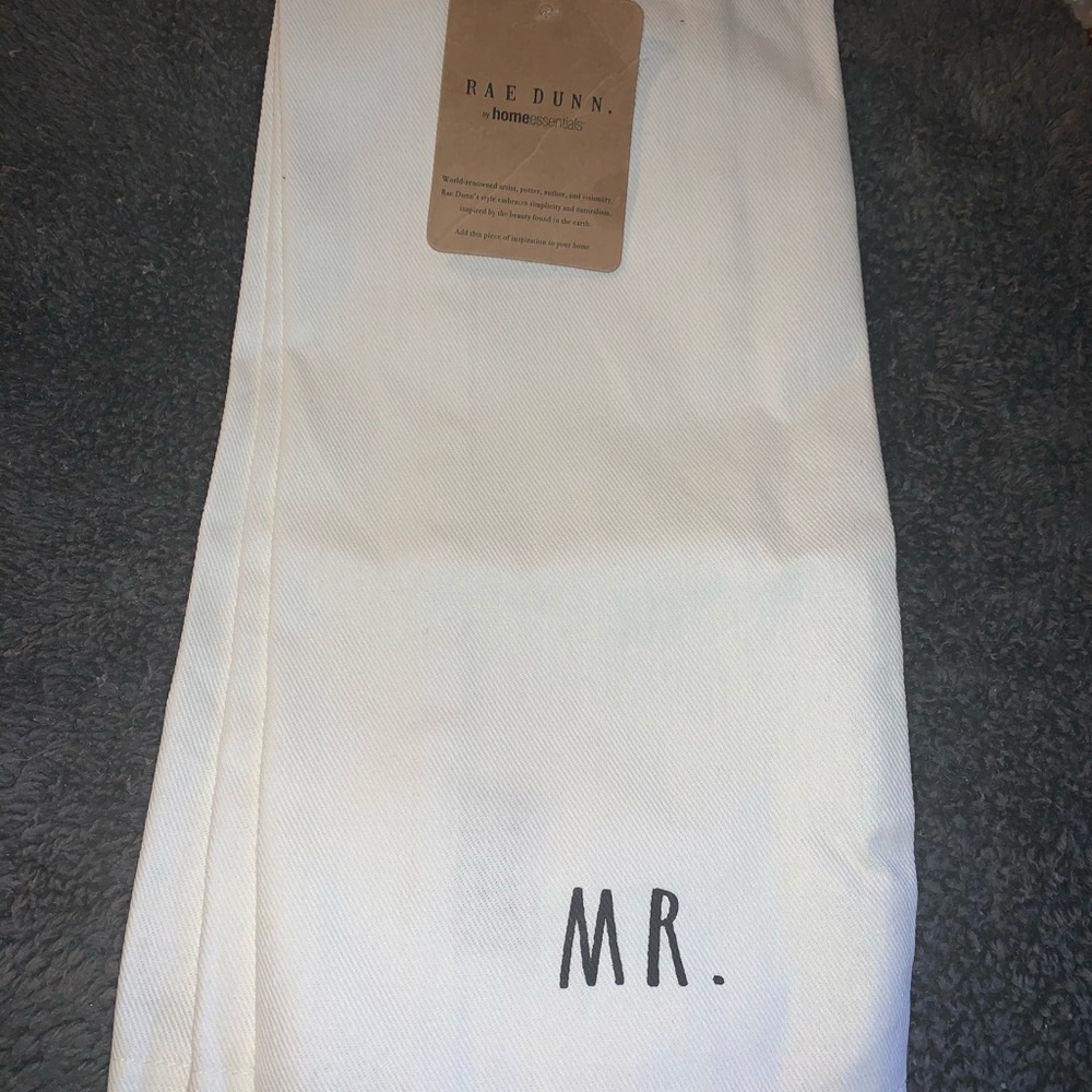 Rae Dunn Mr. and Mrs. kitchen towel set